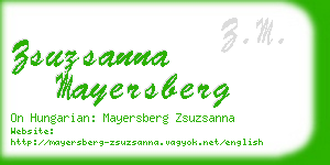 zsuzsanna mayersberg business card